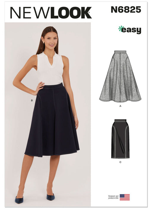 New Look Sewing Pattern 6825 Skirts In Two Lengths from Jaycotts Sewing Supplies