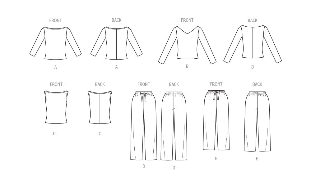 New Look Sewing Pattern 6829 Misses' Trousers and Knit Tops from Jaycotts Sewing Supplies