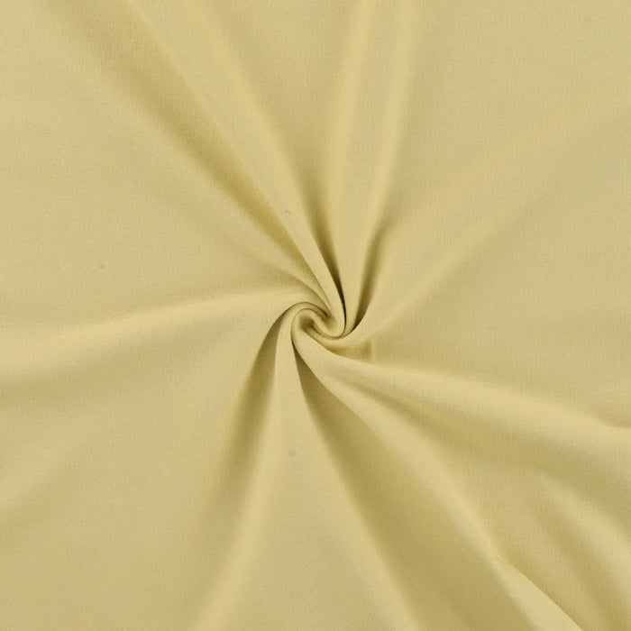 GOTS Organic Cotton Jersey Fabric, Rusty Yellow from Jaycotts Sewing Supplies