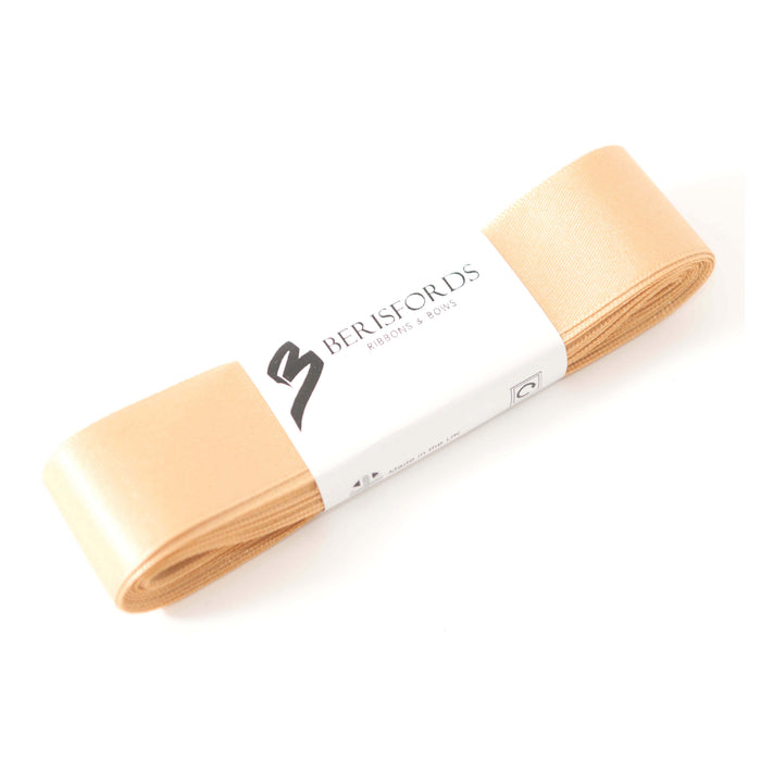 Berisfords 5m pack Honey Gold Satin Ribbon from Jaycotts Sewing Supplies