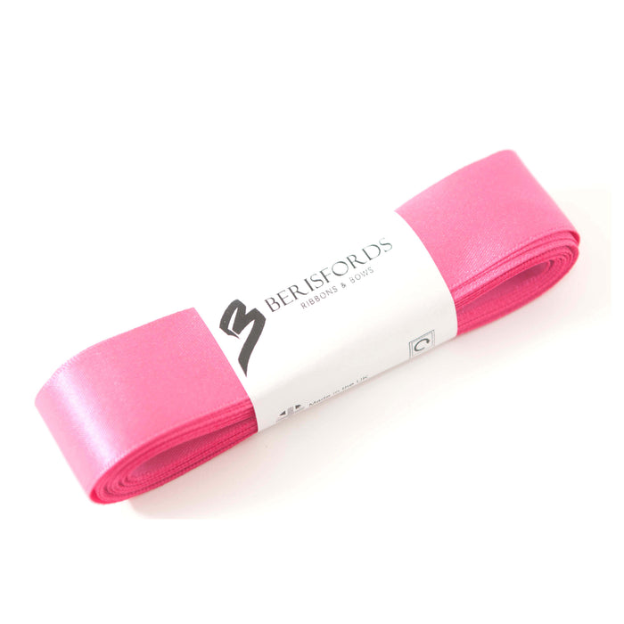 Berisfords 5m pack Shocking Pink Ribbon from Jaycotts Sewing Supplies