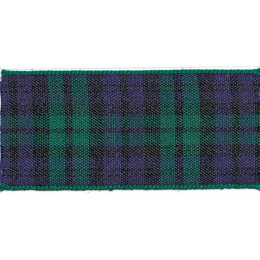 Berisfords 5m pack Black Watch Tartan Ribbon from Jaycotts Sewing Supplies