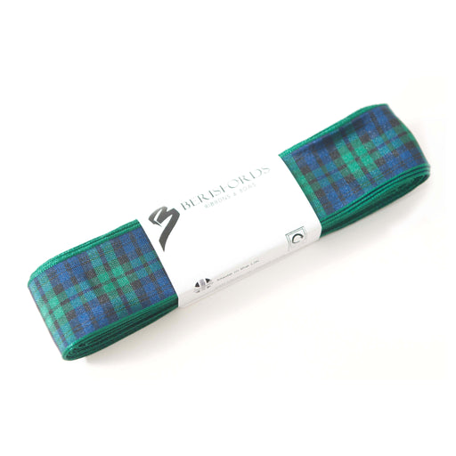Berisfords 5m pack Black Watch Tartan Ribbon from Jaycotts Sewing Supplies