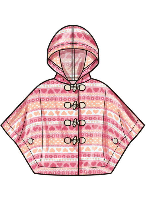 Simplicity sewing pattern S3043 Girls' Ponchos from Jaycotts Sewing Supplies