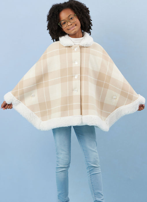 Simplicity sewing pattern S3043 Girls' Ponchos from Jaycotts Sewing Supplies
