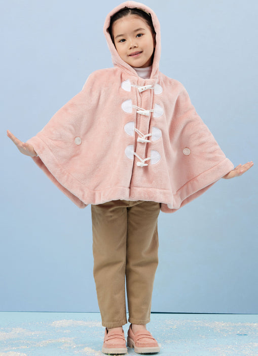 Simplicity sewing pattern S3043 Girls' Ponchos from Jaycotts Sewing Supplies