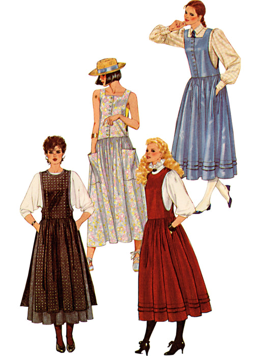 Simplicity sewing pattern S3048 Misses' Jumper Dress in Two Lengths from Jaycotts Sewing Supplies