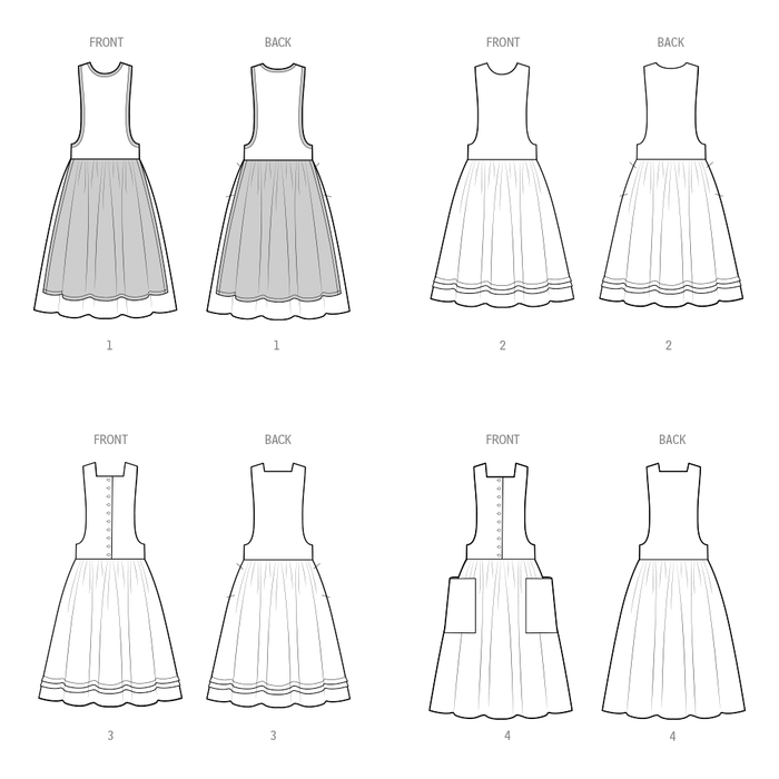 Simplicity sewing pattern S3048 Misses' Jumper Dress in Two Lengths from Jaycotts Sewing Supplies