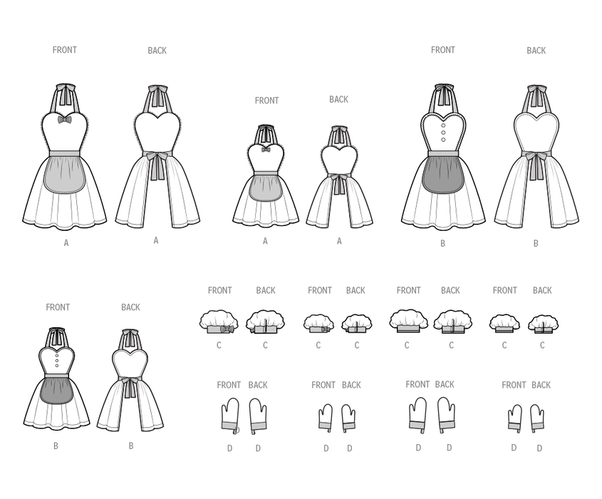 Simplicity sewing pattern S3050 Misses' Apron, Mitts and Hat from Jaycotts Sewing Supplies