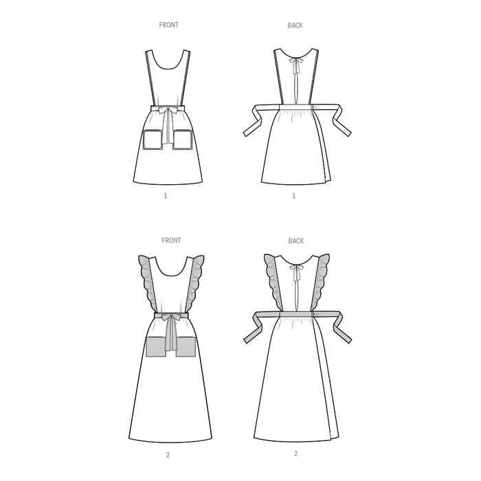 Simplicity sewing pattern S3051 Misses' Apron in Two Lengths from Jaycotts Sewing Supplies