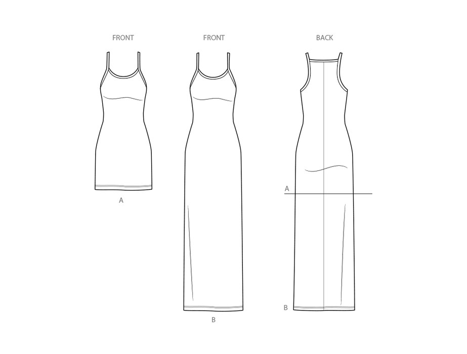 Simplicity sewing pattern 3064 Knit Dress in Two Lengths by Mimi G Style from Jaycotts Sewing Supplies