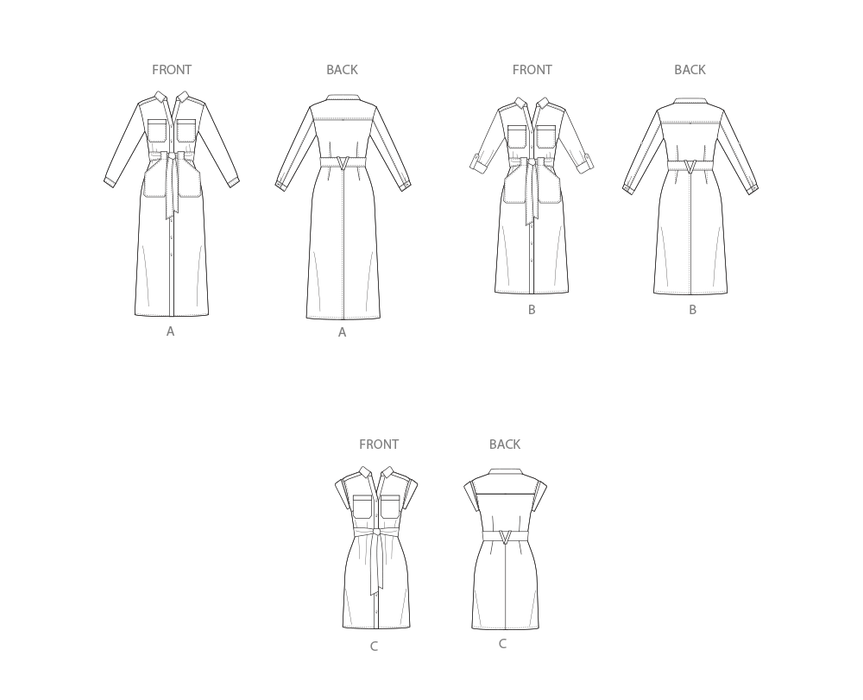 Simplicity sewing pattern 3065 Dresses with Tie Belt from Jaycotts Sewing Supplies