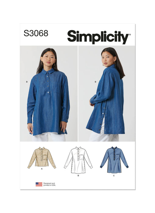 Simplicity sewing pattern 3068 Top and Tunics from Jaycotts Sewing Supplies