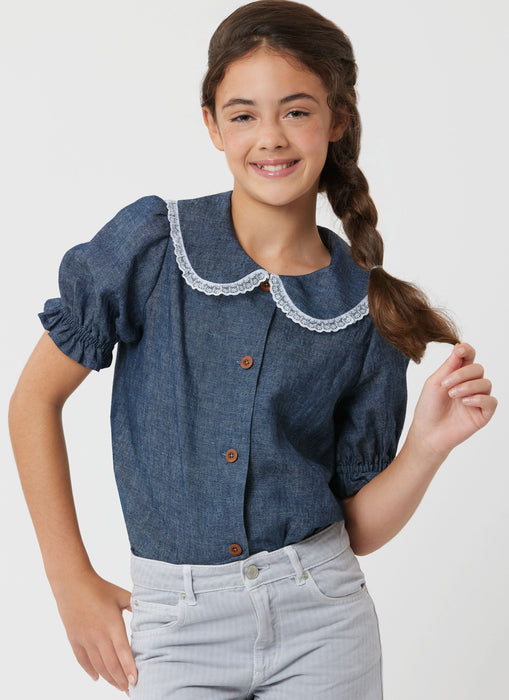 Simplicity sewing pattern 3077 Girls' Tops from Jaycotts Sewing Supplies