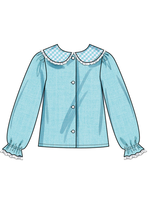Simplicity sewing pattern 3077 Girls' Tops from Jaycotts Sewing Supplies