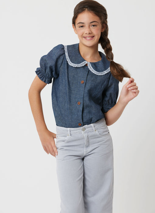 Simplicity sewing pattern 3077 Girls' Tops from Jaycotts Sewing Supplies