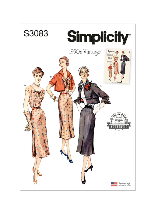 Simplicity sewing pattern 3083 Dress and Jacket from Jaycotts Sewing Supplies