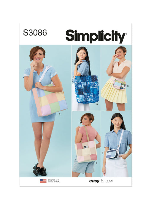 Simplicity sewing pattern 3086 Bags from Jaycotts Sewing Supplies