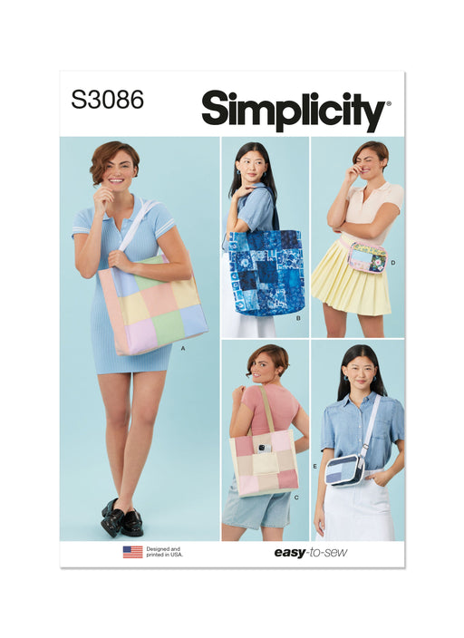 Simplicity sewing pattern 3086 Bags from Jaycotts Sewing Supplies