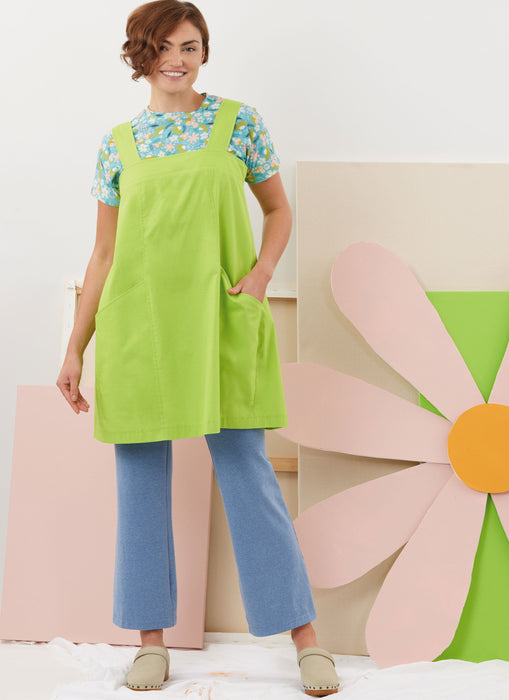 Simplicity pattern 3088 Tops, Pants and Apron Dresses by Elaine Heigl Designs from Jaycotts Sewing Supplies