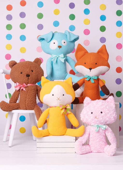 Simplicity sewing pattern 3089 Plush Pets by Elaine Heigl Designs from Jaycotts Sewing Supplies