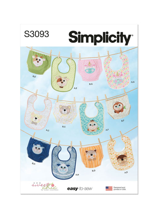 Simplicity sewing pattern 3093 Babies' Bibs and Diaper Cover from Jaycotts Sewing Supplies