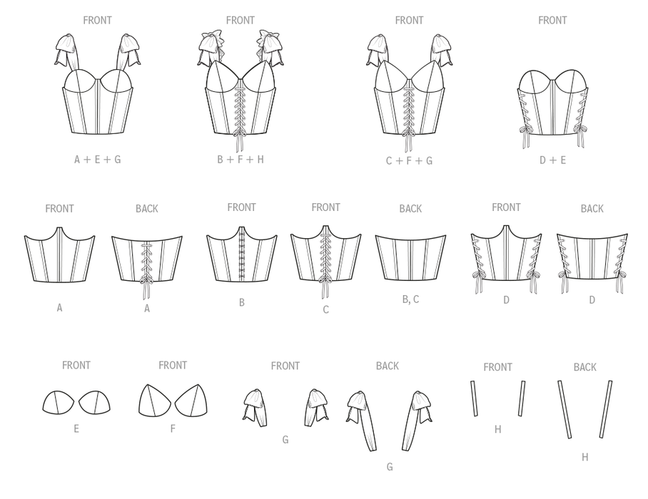 Simplicity sewing pattern 3095 Design Your Own Corset from Jaycotts Sewing Supplies