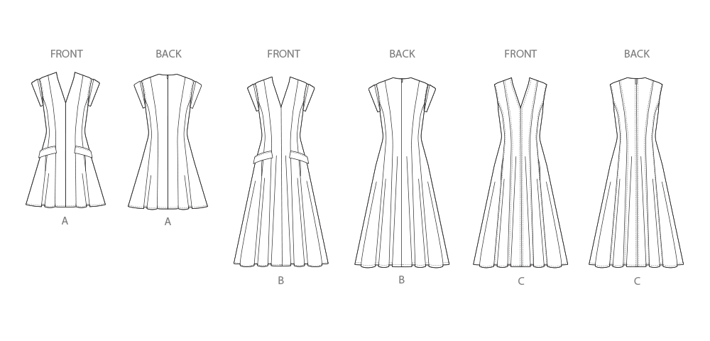 Simplicity sewing pattern 3097 Dress with Length and Sleeve Variations from Jaycotts Sewing Supplies