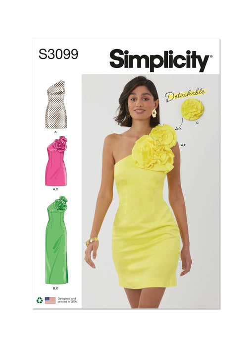 Simplicity sewing pattern 3099 Misses' / Miss Petite Dress from Jaycotts Sewing Supplies