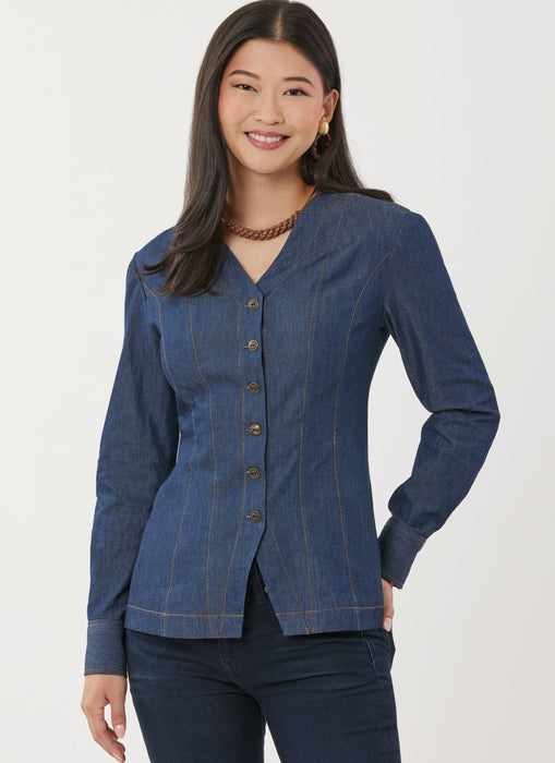 Simplicity sewing pattern 3102 Shirt with Sleeve Variations from Jaycotts Sewing Supplies
