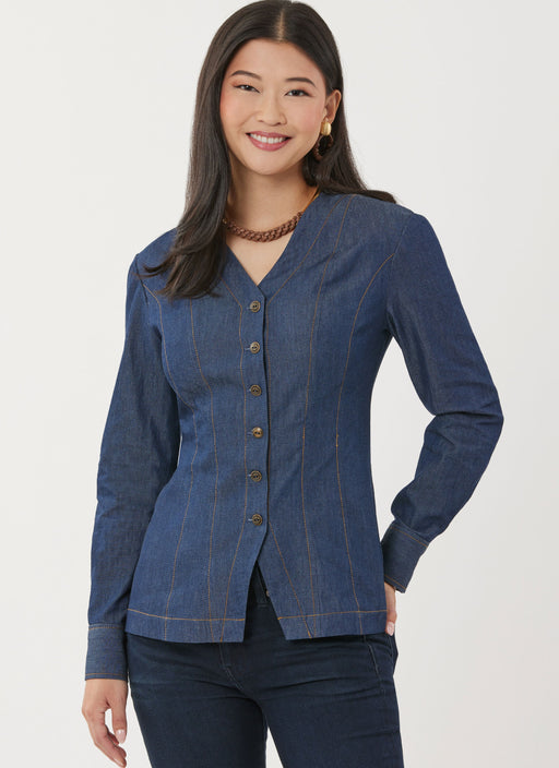 Simplicity sewing pattern 3102 Shirt with Sleeve Variations from Jaycotts Sewing Supplies