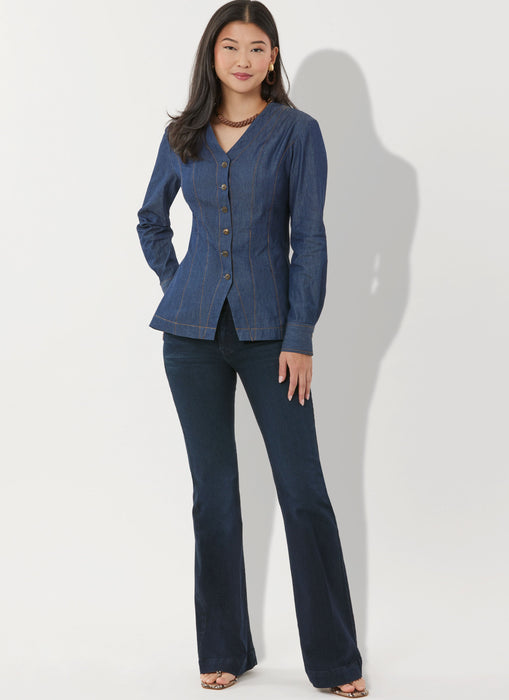 Simplicity sewing pattern 3102 Shirt with Sleeve Variations from Jaycotts Sewing Supplies