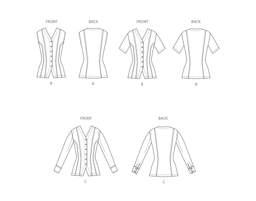 Simplicity sewing pattern 3102 Shirt with Sleeve Variations from Jaycotts Sewing Supplies