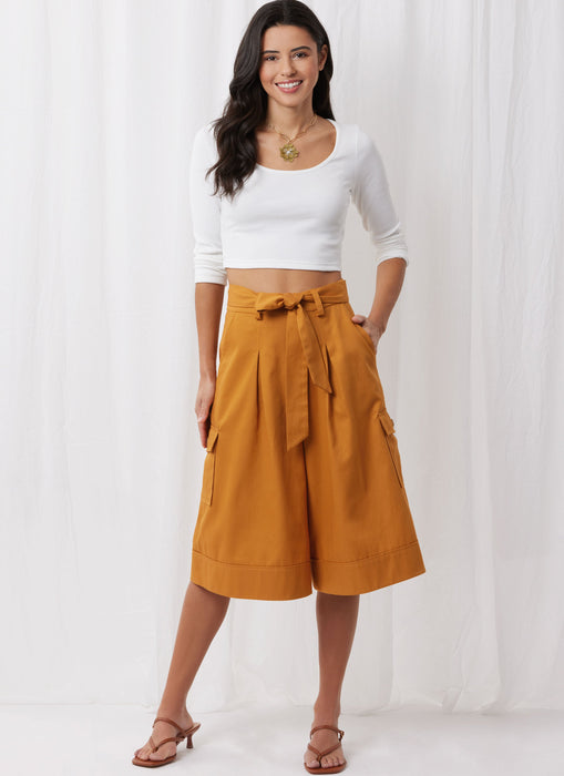 Simplicity sewing pattern 3106 Shorts and Pants with Tie Belt from Jaycotts Sewing Supplies