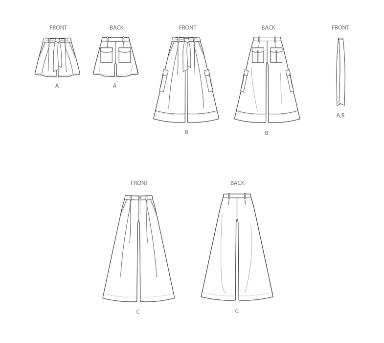 Simplicity sewing pattern 3106 Shorts and Pants with Tie Belt from Jaycotts Sewing Supplies