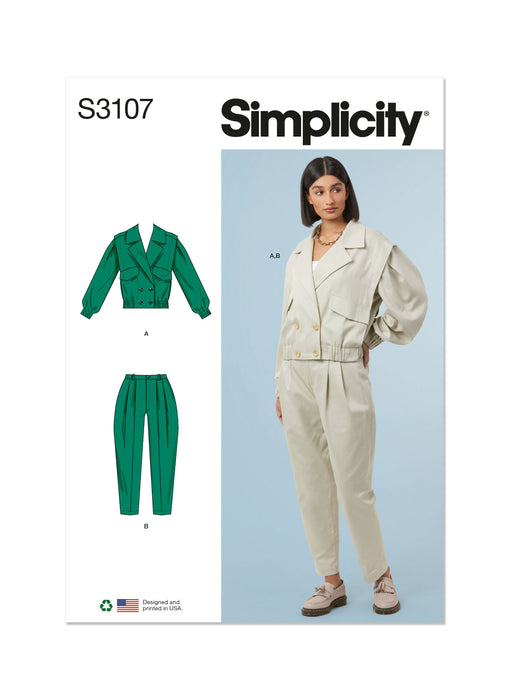 Simplicity sewing pattern 3107 Jacket and Pants from Jaycotts Sewing Supplies