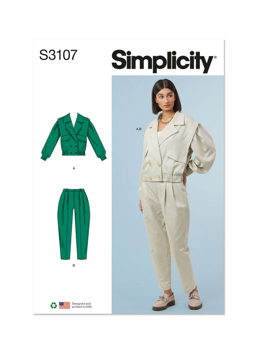 Simplicity sewing pattern 3107 Jacket and Pants from Jaycotts Sewing Supplies
