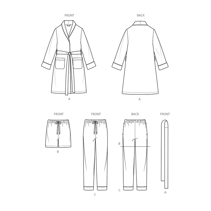 Simplicity sewing pattern 3109 Children's and Adults' Robe, Shorts and Pants from Jaycotts Sewing Supplies