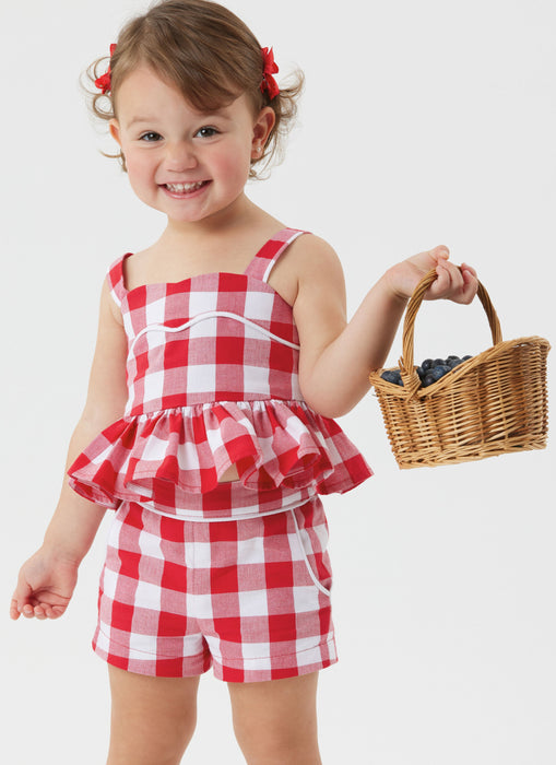 Simplicity sewing pattern 3112 Toddlers' Dress, Top and Shorts from Jaycotts Sewing Supplies