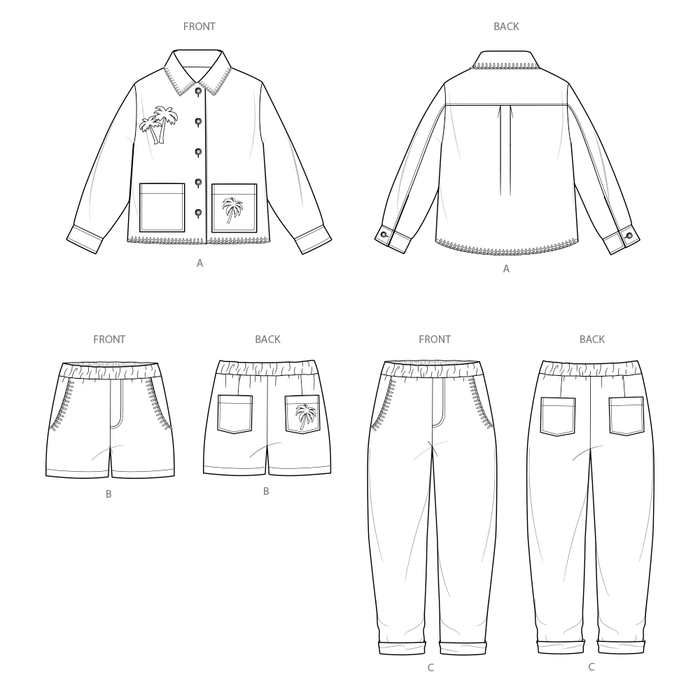 Simplicity sewing pattern 3113 Children's  Jacket, Shorts and Trousers from Jaycotts Sewing Supplies