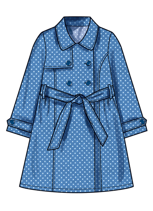 Simplicity sewing pattern 3114 Girls' Trench Coat in Three Lengths from Jaycotts Sewing Supplies