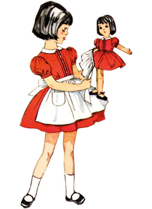 Simplicity pattern 3117 Children's Dress and Apron, Doll and Dolls' Dress and Apron from Jaycotts Sewing Supplies