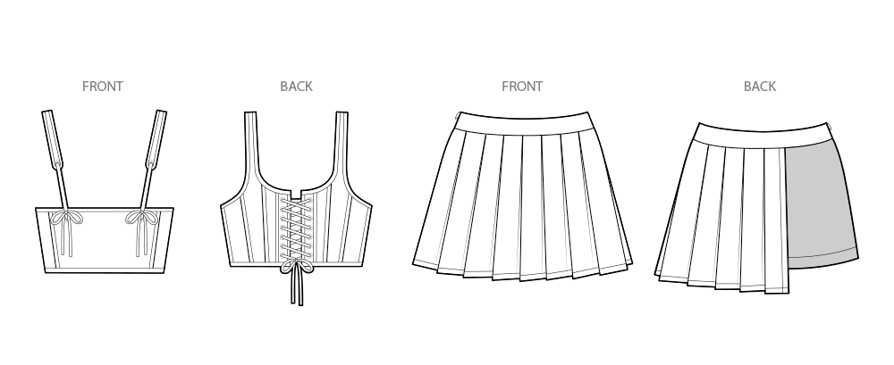 Simplicity pattern 3118 Cropped Corset and Skort by Madalynne, Madalynne Intimates from Jaycotts Sewing Supplies