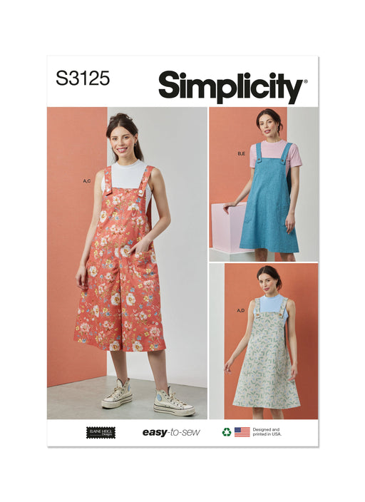 Simplicity pattern 3125 Knit Tops, Overalls and Jumper by Elaine Heigl Designs from Jaycotts Sewing Supplies