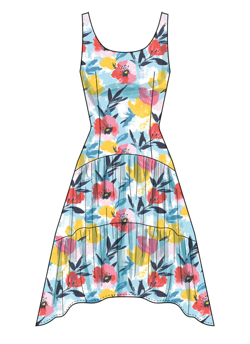 Simplicity Sewing Pattern S3129 Fitted Tank Dresses with Petite Lines from Jaycotts Sewing Supplies