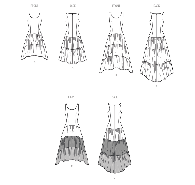 Simplicity Sewing Pattern S3129 Fitted Tank Dresses with Petite Lines from Jaycotts Sewing Supplies