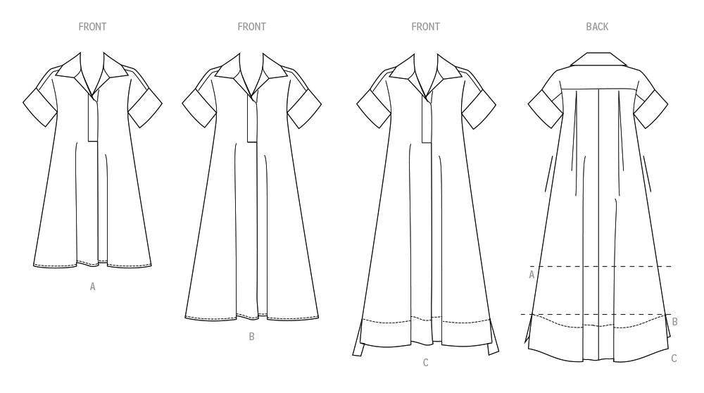 Simplicity Sewing Pattern S3130 Loose fitting Pullover Dress from Jaycotts Sewing Supplies