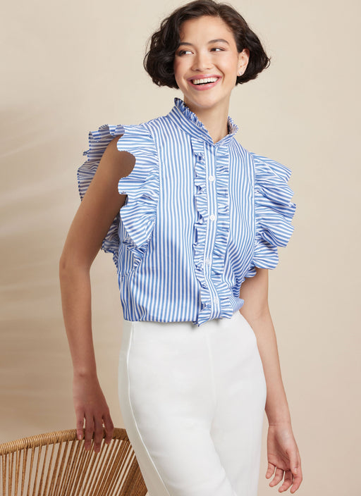 Simplicity Sewing Pattern 3134 Ruffled, Button-Front Top from Jaycotts Sewing Supplies