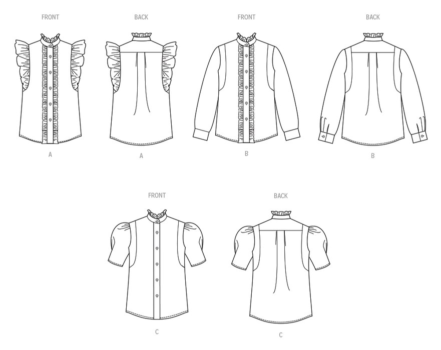 Simplicity Sewing Pattern 3134 Ruffled, Button-Front Top from Jaycotts Sewing Supplies