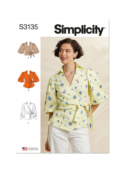 Simplicity Sewing Pattern 3135 Wrap Top from Jaycotts Sewing Supplies